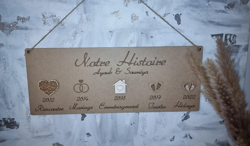 Plaque Notre Histoire - 18 €