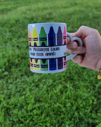 Mug maîtresse crayons