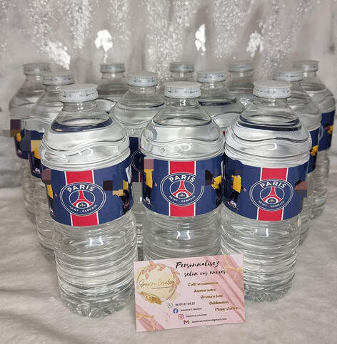 Étiquette bouteille d'eau - 0,60 €