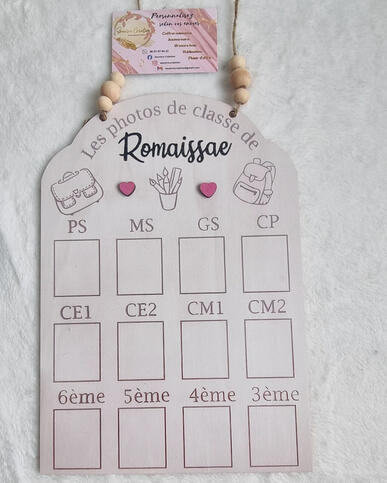 Panneau photos de classe - 10 €